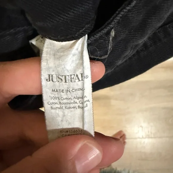 JustFab Black Denim Overalls Women’s Size 33 - Picture 7 of 7